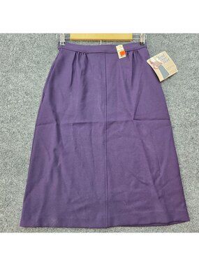 Vintage 80s Levi's Bend Over Skirt 10 Purple High Waist Corporate Goth Preppy